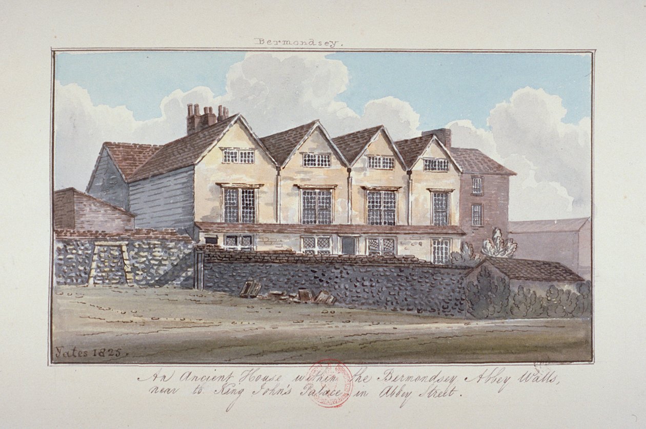 Opactwo św. Zbawiciela, Bermondsey, Londyn, 1825 r. autorstwa G Yates