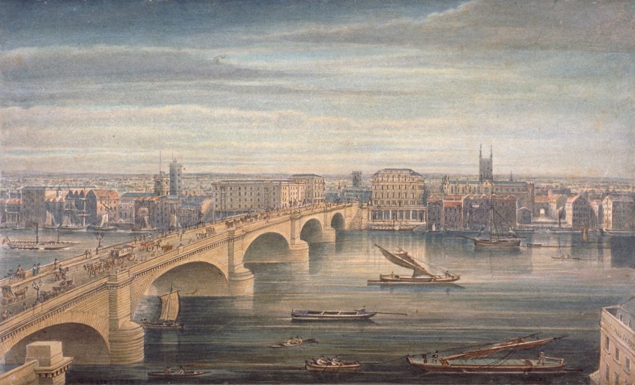 Most Londyński, Londyn, c1835 autorstwa G Yates
