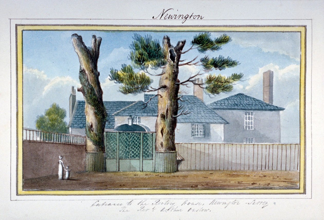 Dom rektora w Newington Butts, Southwark, Londyn, ok. 1825 r. autorstwa G Yates
