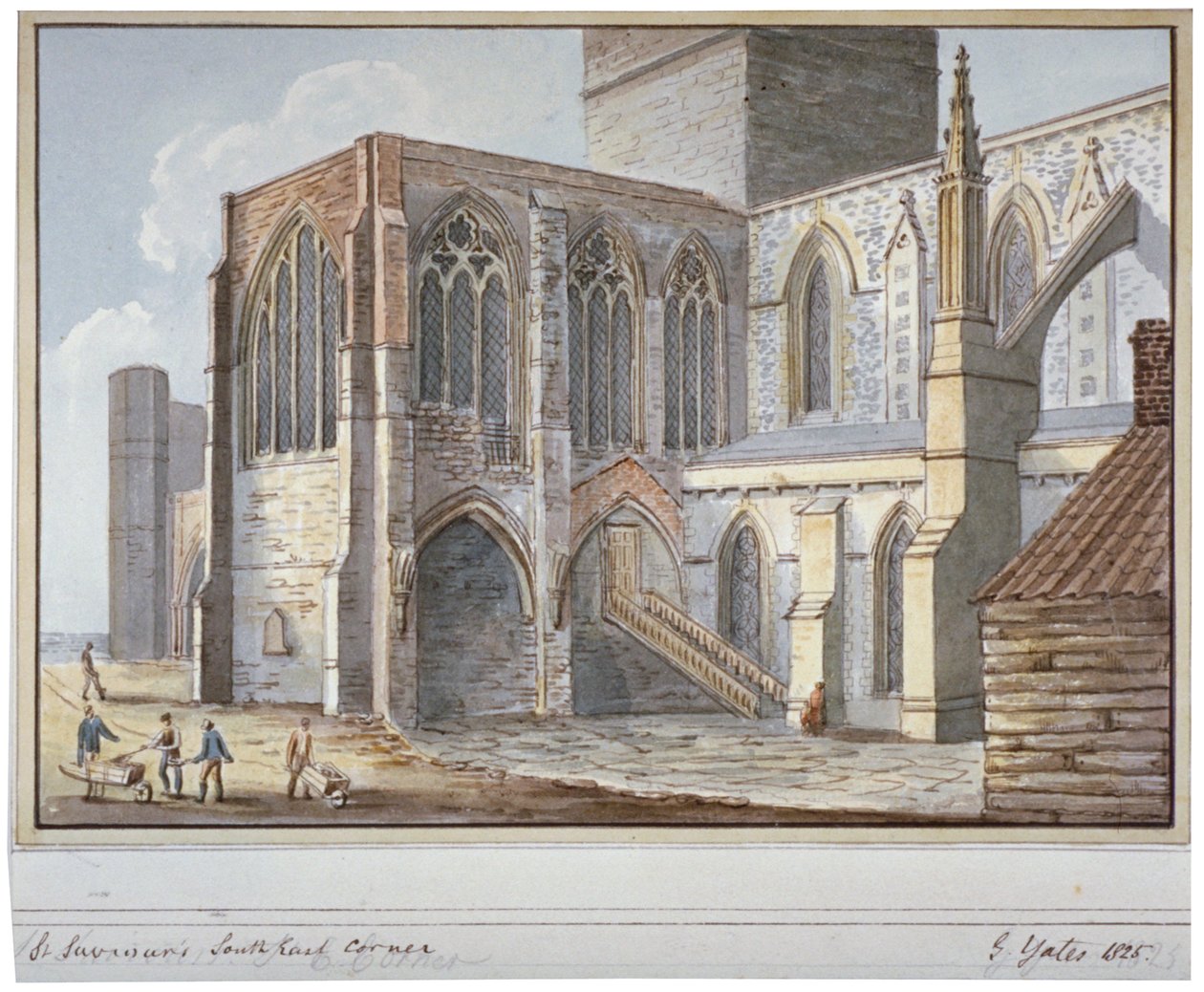 Katedra w Southwark, Londyn, 1825 autorstwa G Yates