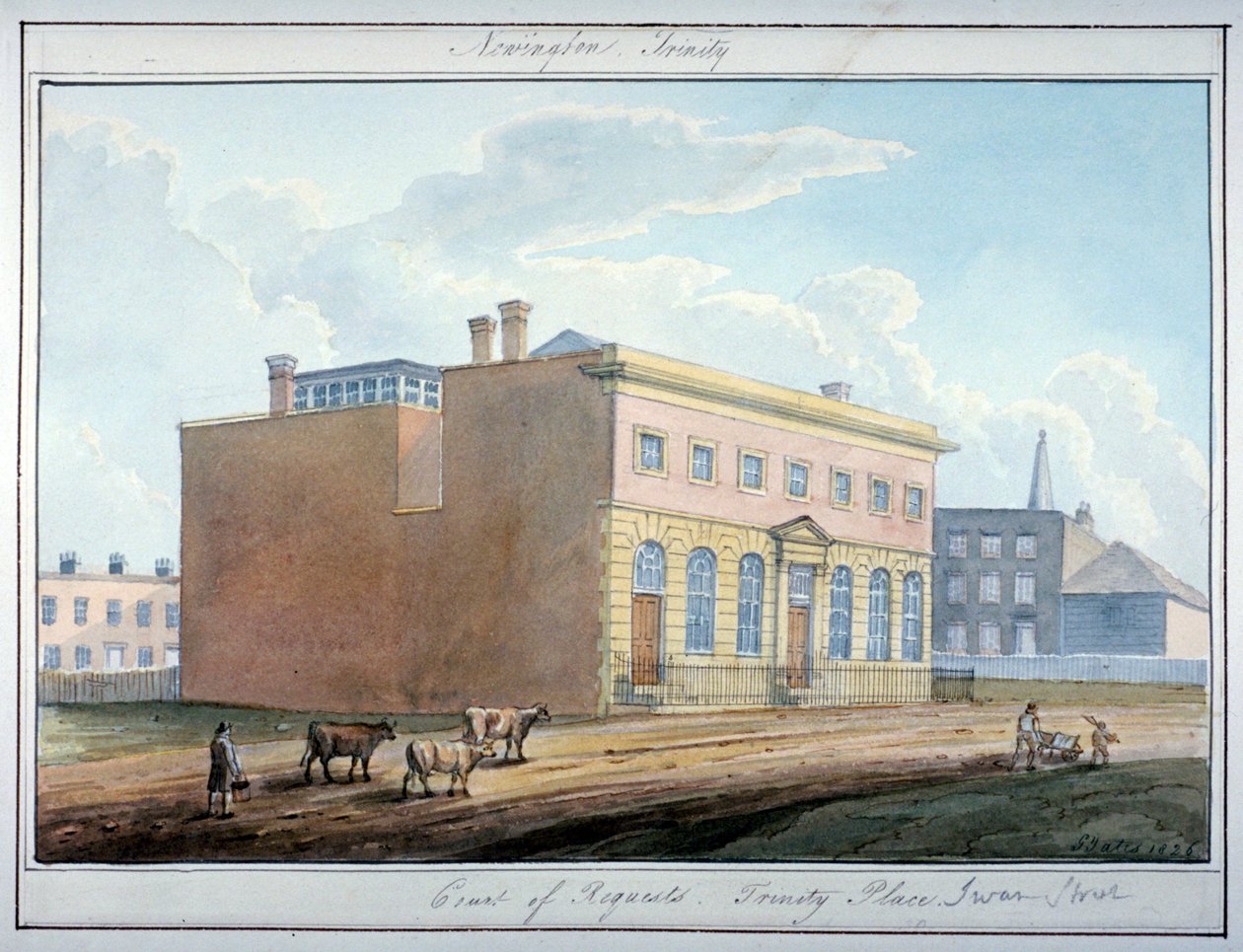 The Court of Requests, Trinity Place, Southwark, Londyn, 1826 autorstwa G Yates