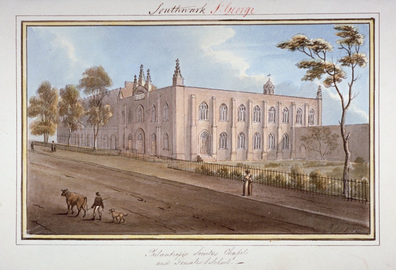 The Philanthropic Society Institution, Southwark, Londyn, 1825 autorstwa G Yates