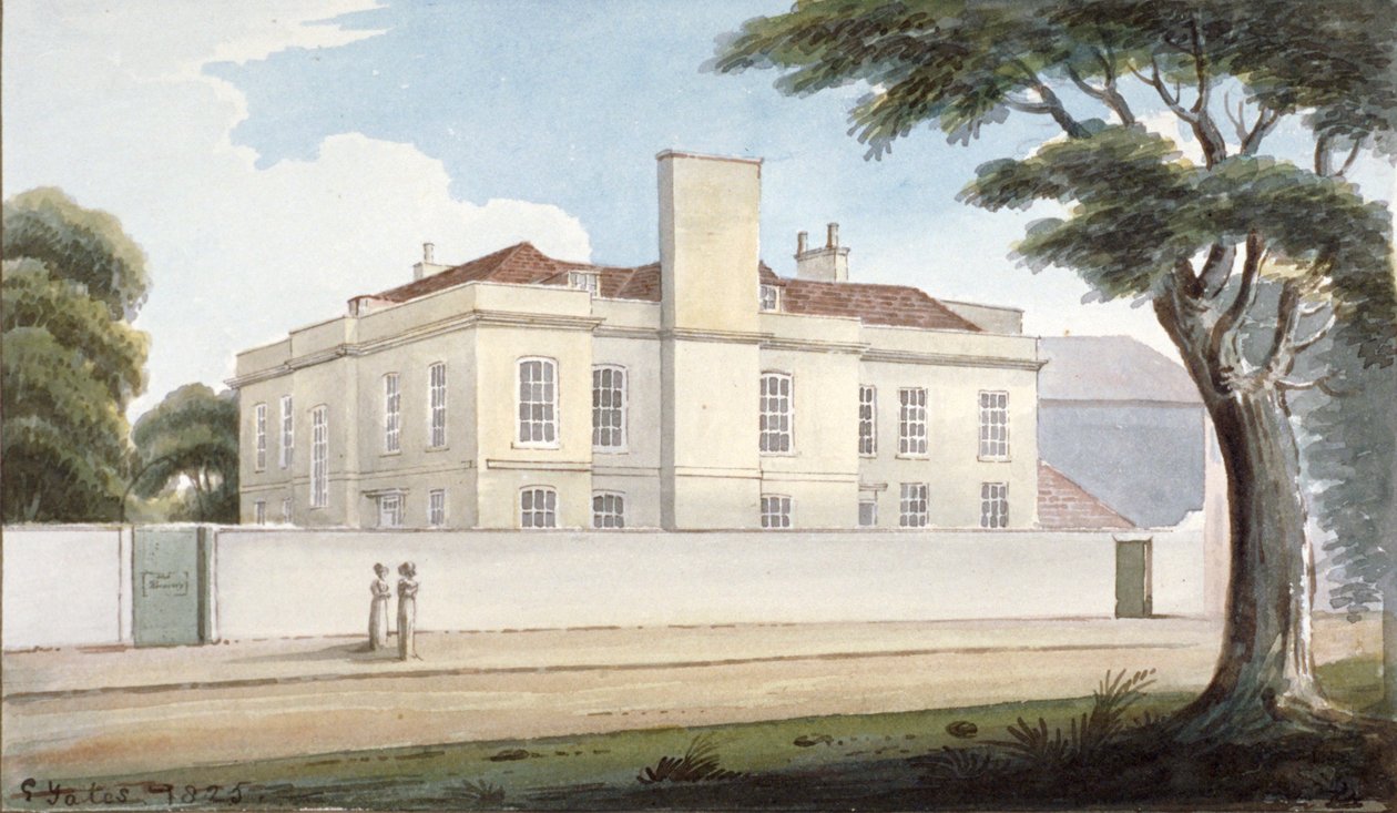 „Recovery”, dom dla psychicznie chorych w Mitcham Green, Mitcham, Surrey, 1825 autorstwa G Yates