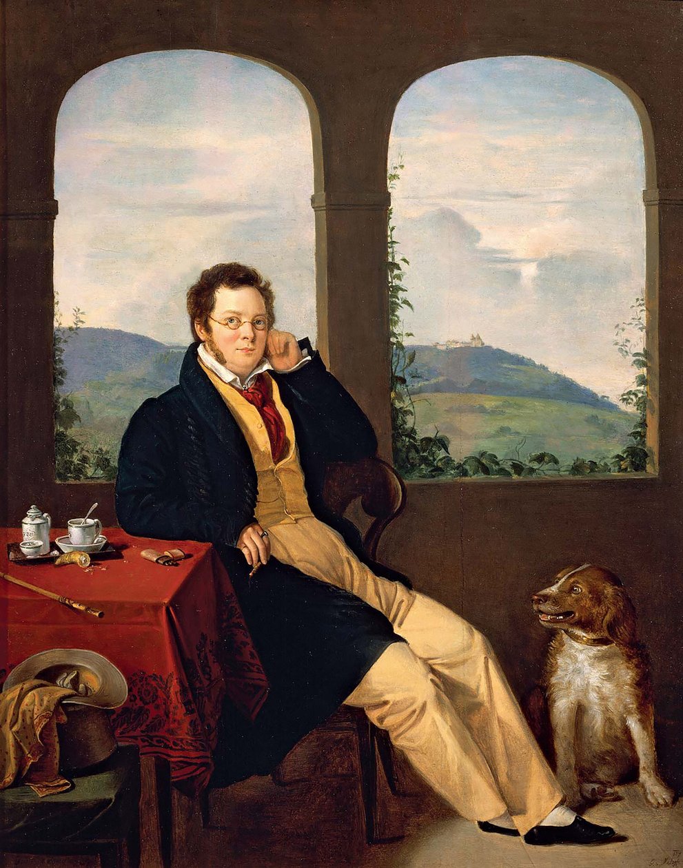 Portret Franza Schuberta 1797-1828, 1827. autorstwa Gabor Melegh