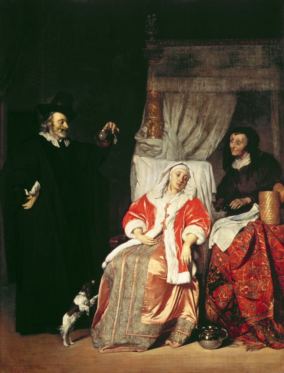 Pacjent i lekarz, lata 60. XVI wieku autorstwa Gabriel Metsu