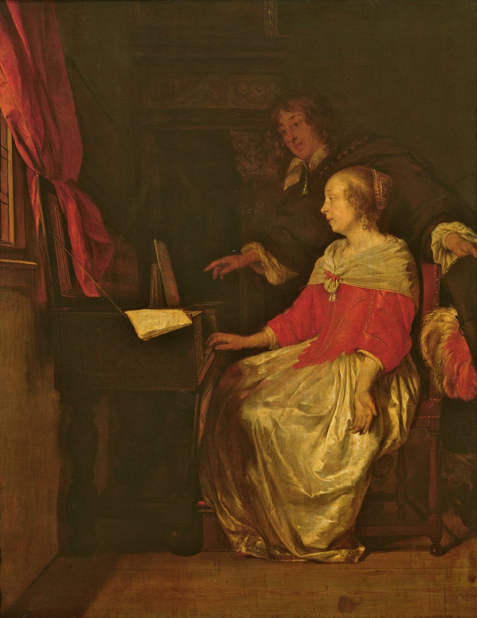 Lekcja dziewicza autorstwa Gabriel Metsu