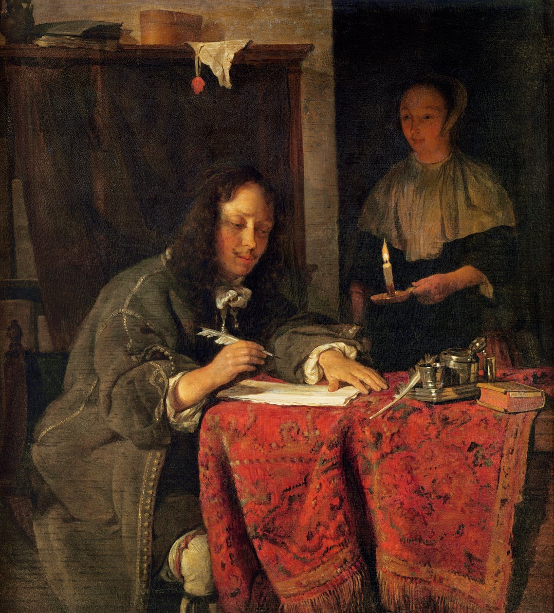 Pisarz autorstwa Gabriel Metsu