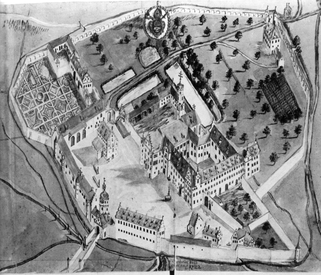Opactwo Schussenried, 1722 autorstwa Gabriel Weiss
