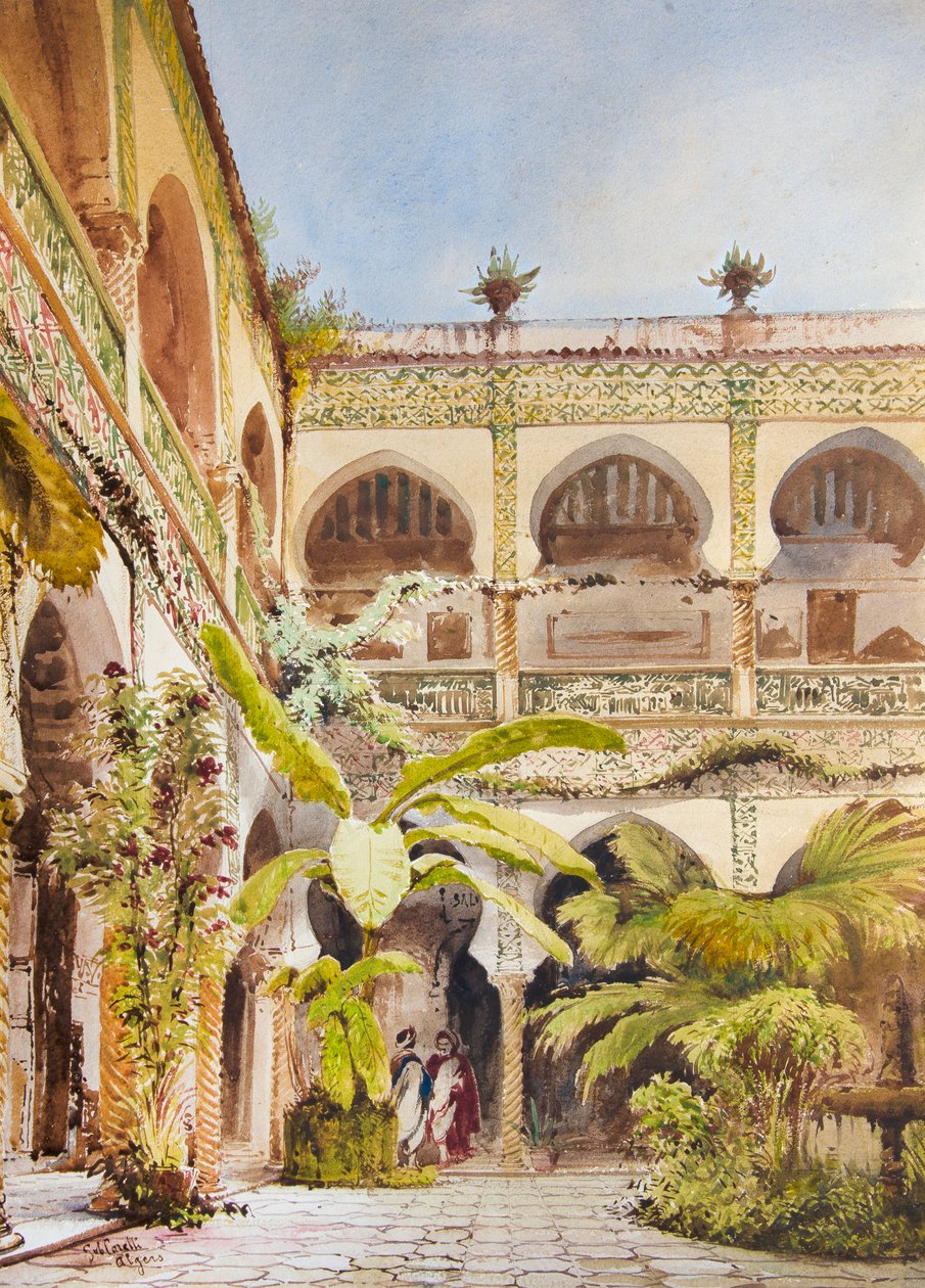 Dar Mustapha Pacha, Algier (akwarela) autorstwa Gabriel Carelli