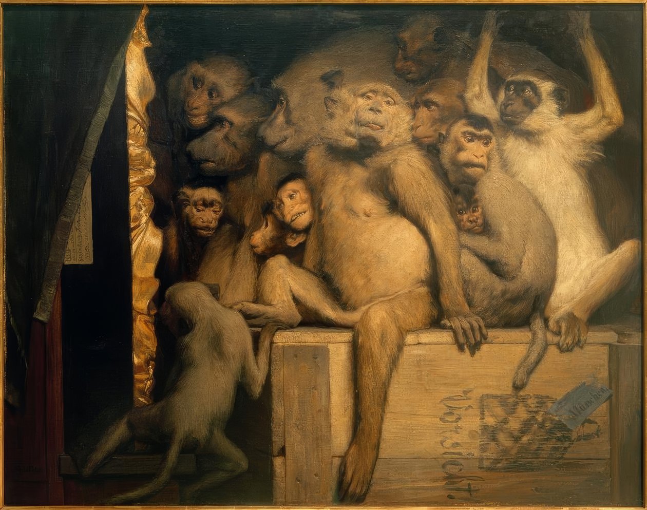 Małpy jako sędziowie sztuki autorstwa Gabriel Cornelius Ritter von Max