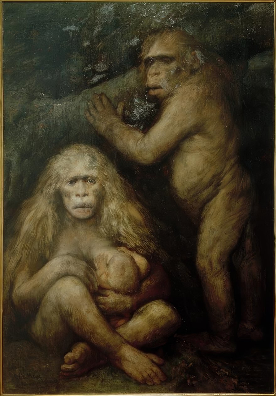 Pithecanthropus alalus autorstwa Gabriel Cornelius Ritter von Max