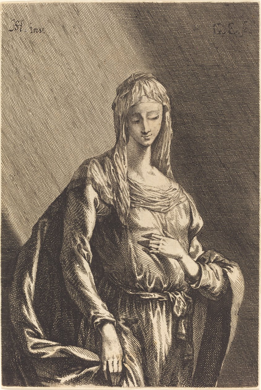 Dziewica autorstwa Gabriel Ehinger after Johann Heinrich Schönfeld