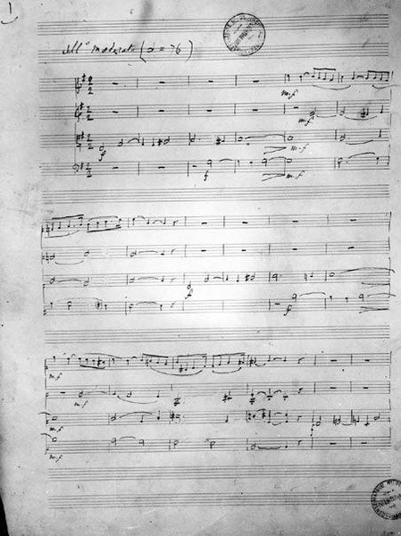 Partytura na kwartet smyczkowy, Opus 121, 1924 autorstwa Gabriel Faure