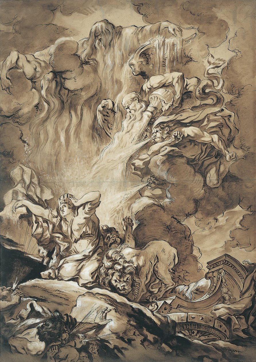 Wyzwolenie Kybele, alegoria pór roku, b.d. autorstwa Gabriel Francois Doyen