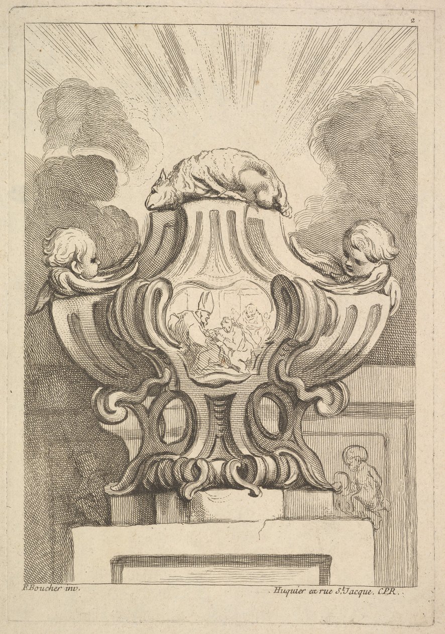 Projekt urny, 1725-72. autorstwa Gabriel Huquier