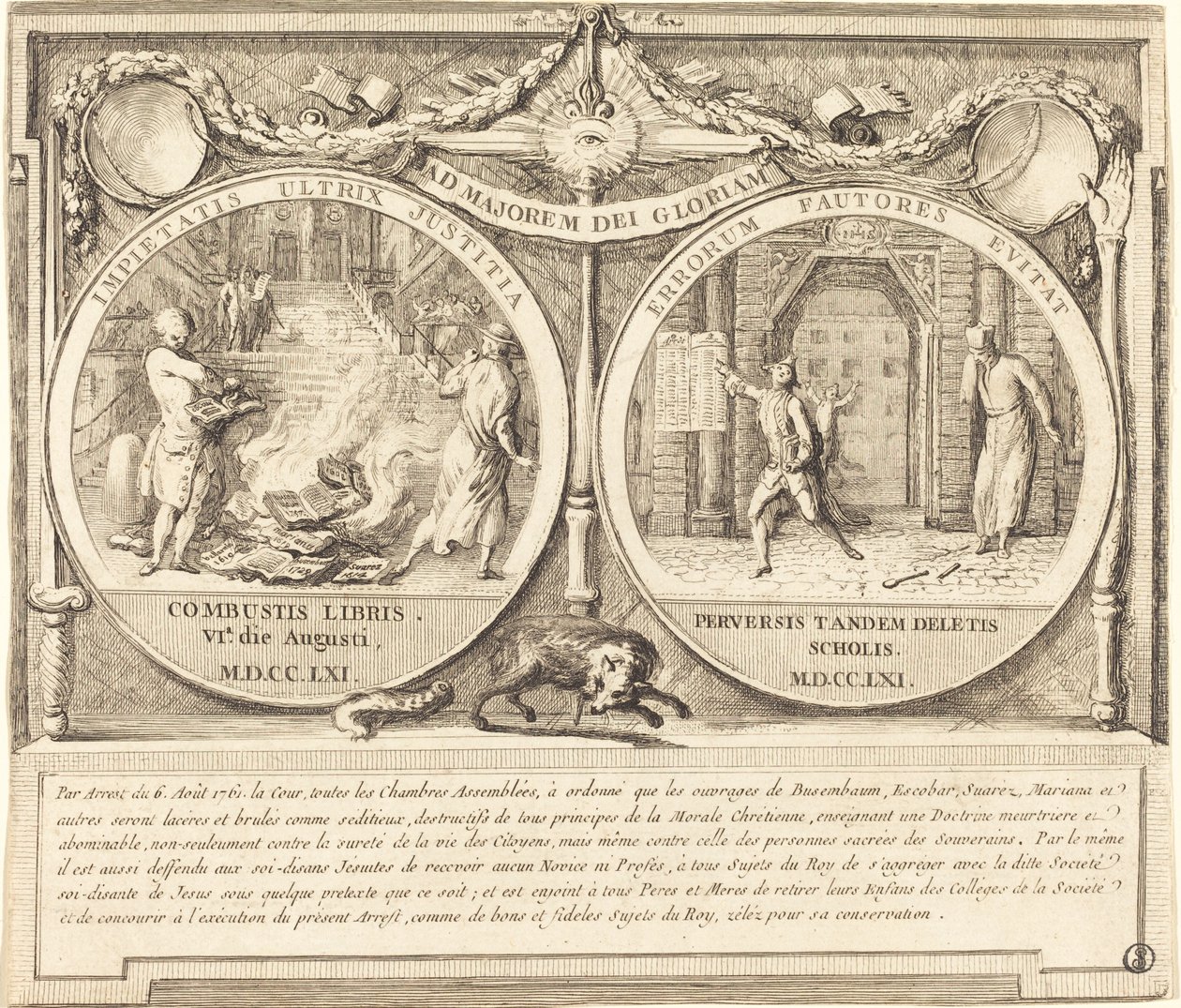 Wypędzenie jezuitów (Wypędzenie jezuitów) autorstwa Gabriel Jacques de Saint Aubin