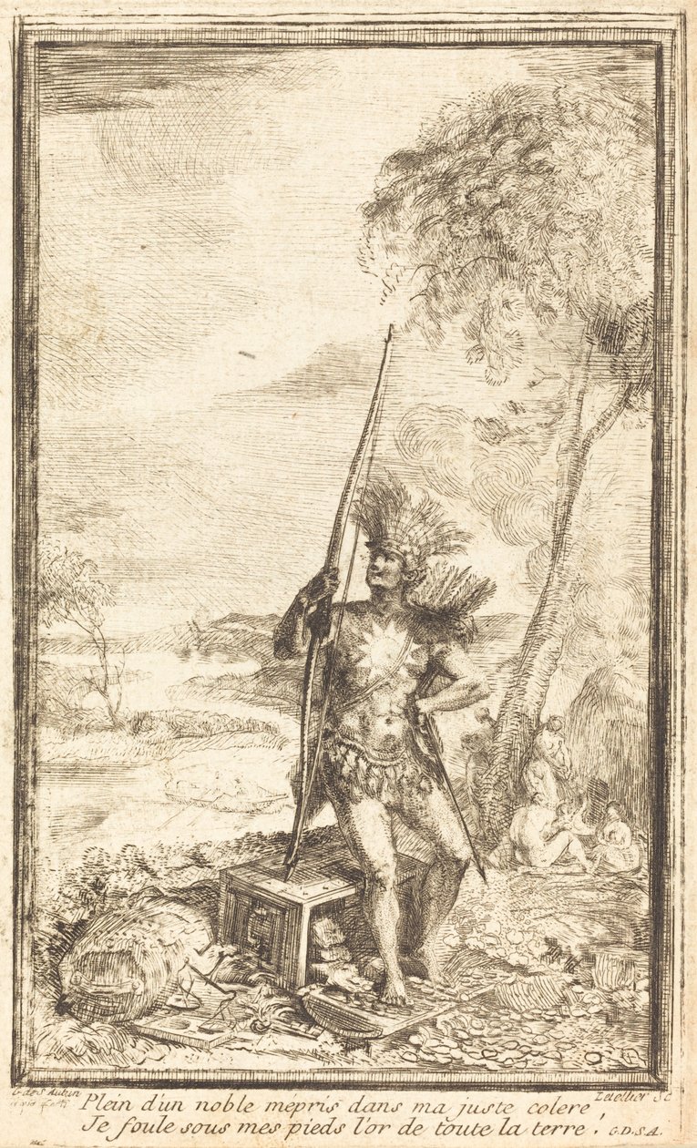 Frontyspis: Kompozycja alegoryczna (Kompozycja alegoryczna) autorstwa Gabriel Jacques de Saint Aubin