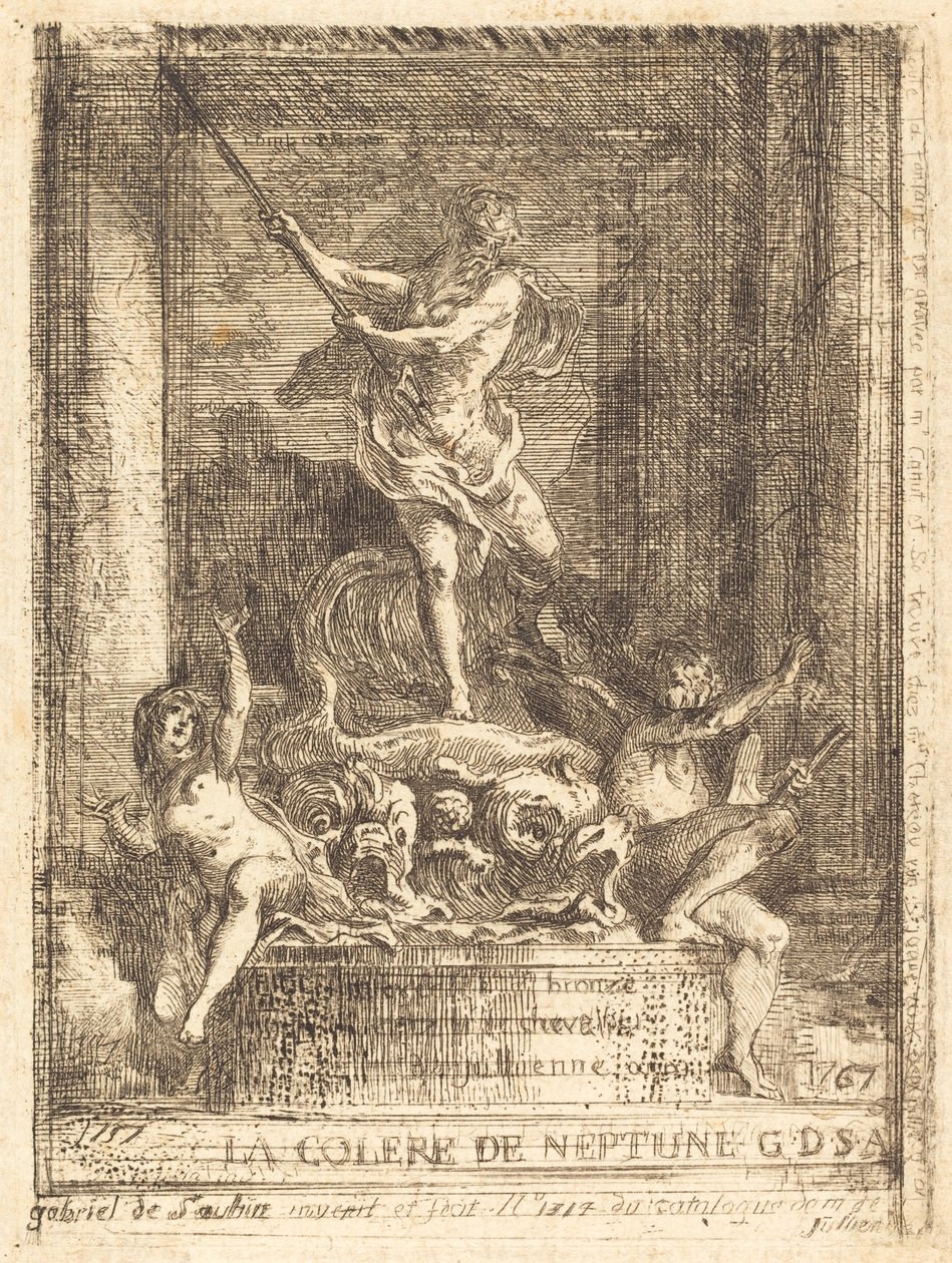 Do gniewu Neptuna autorstwa Gabriel Jacques de Saint Aubin