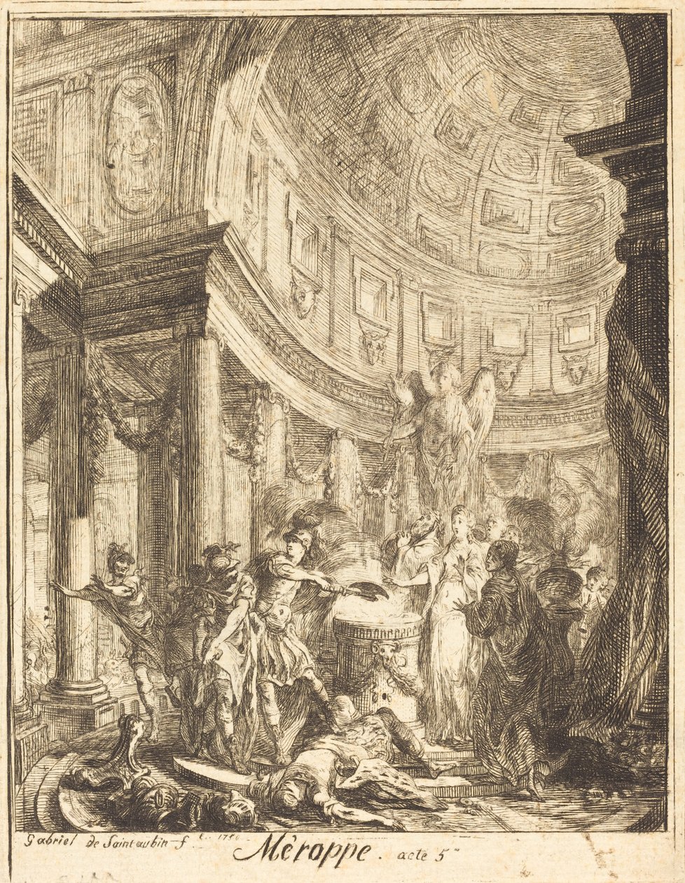 Merope autorstwa Gabriel Jacques de Saint Aubin
