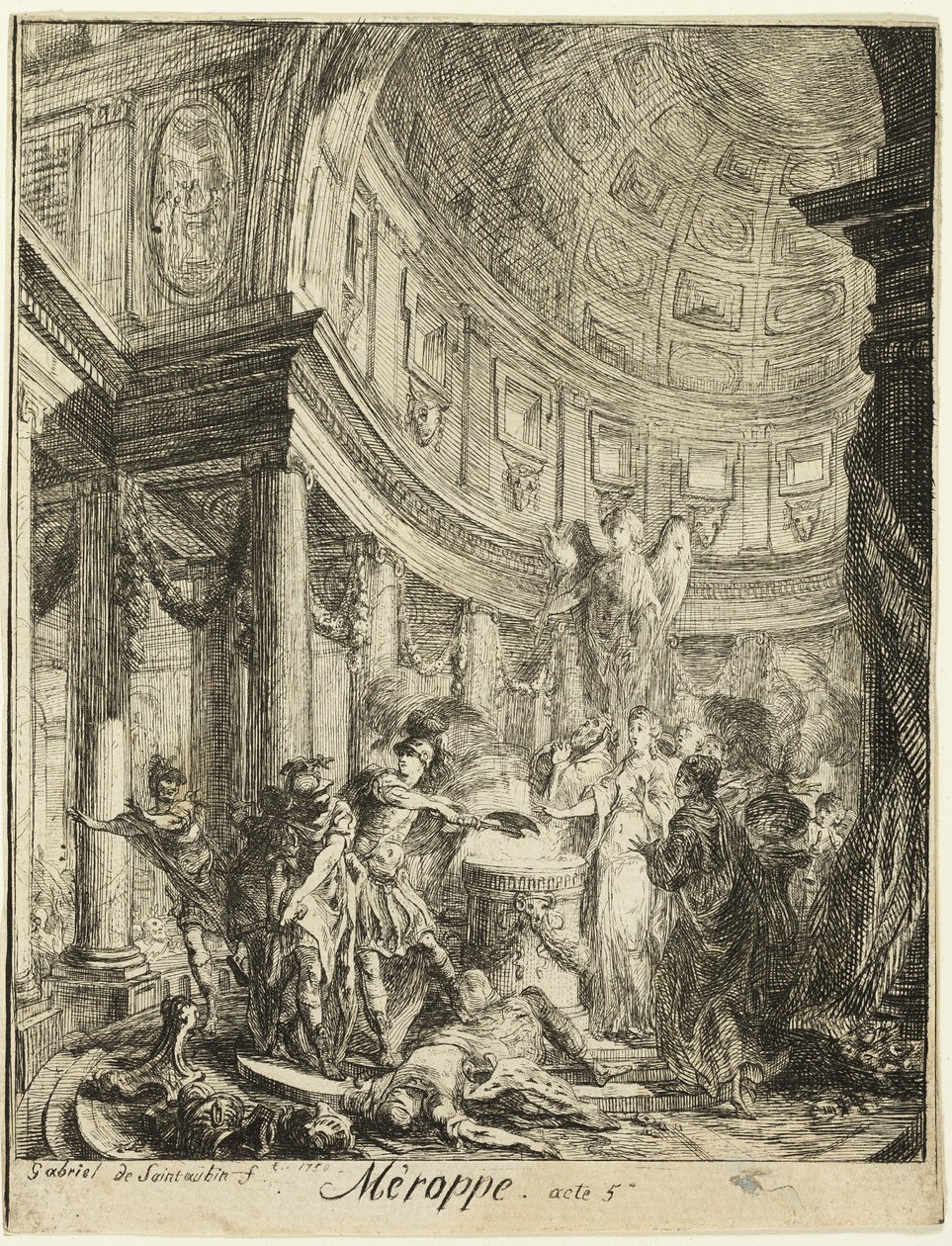 Merope autorstwa Gabriel Jacques de Saint Aubin