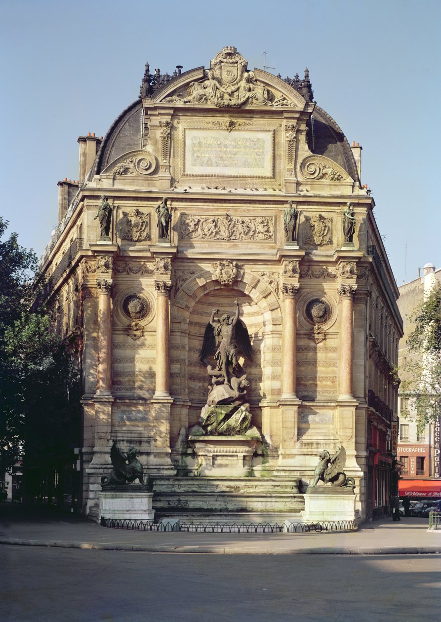 Fontaine Saint-Michel, 1860 autorstwa Gabriel Jean Antoine Davioud