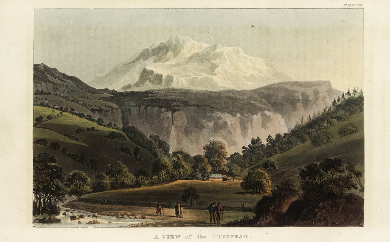 Góra Jungfrau w Alpach Berneńskich, Szwajcaria autorstwa Gabriel Ludwig (after) Lory