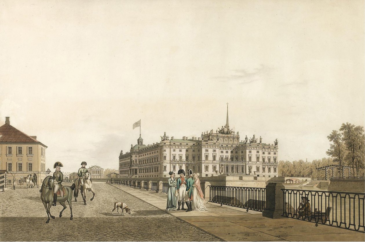 Widok Pałacu Michajłowskiego, 1804 autorstwa Gabriel Ludwig Lory the Elder