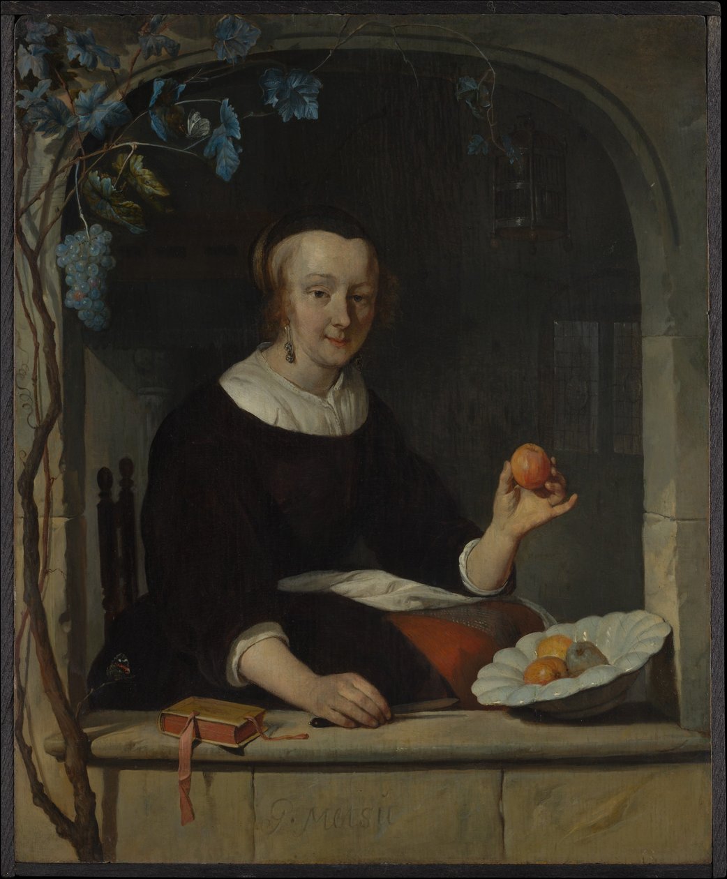 Kobieta siedząca przy oknie autorstwa Gabriel Metsu
