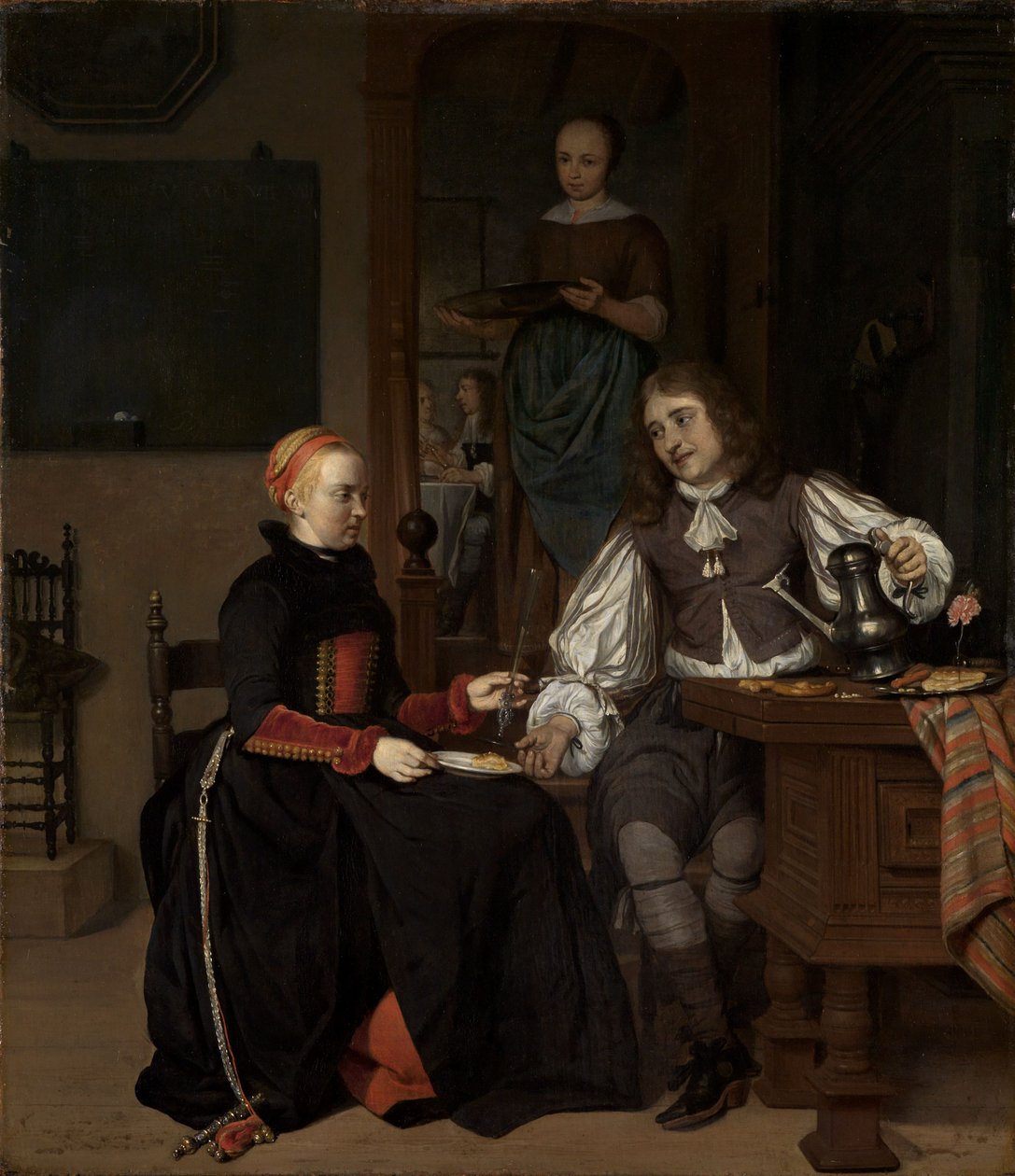 Młoda para przy śniadaniu autorstwa Gabriel Metsu