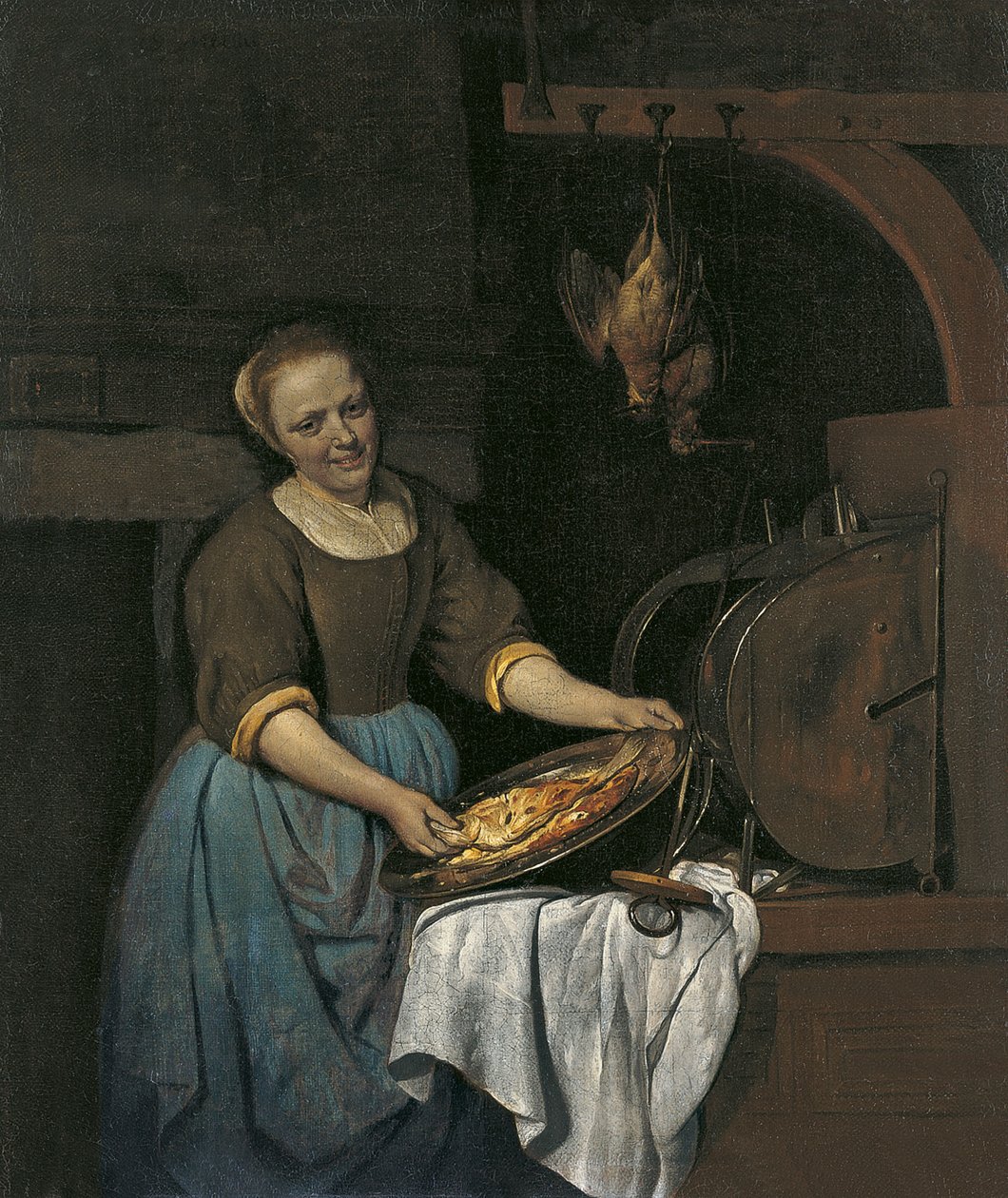 Pokojówka przygotowująca rybę autorstwa Gabriel Metsu
