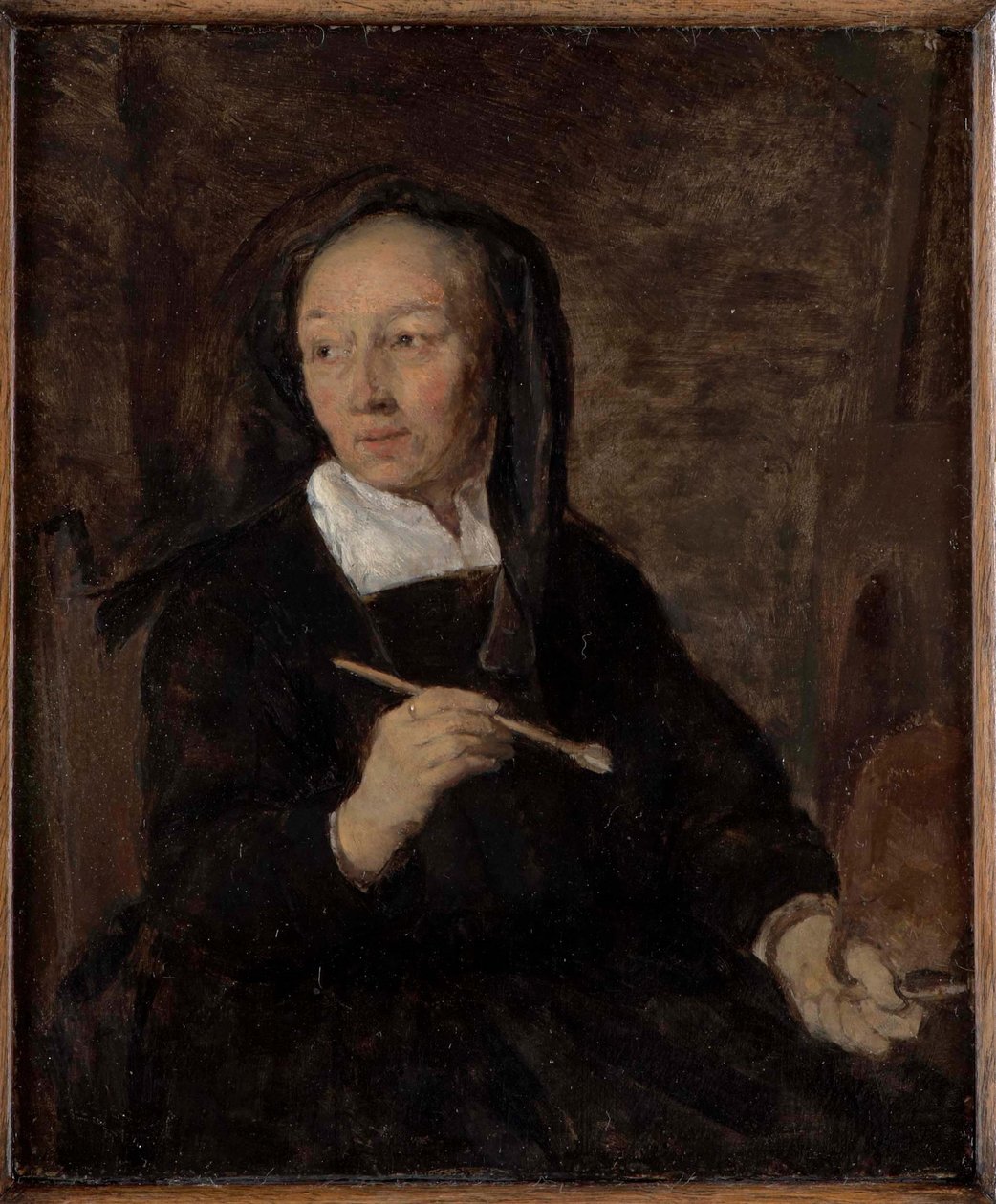 Portret artystki przy sztalugach autorstwa Gabriel Metsu
