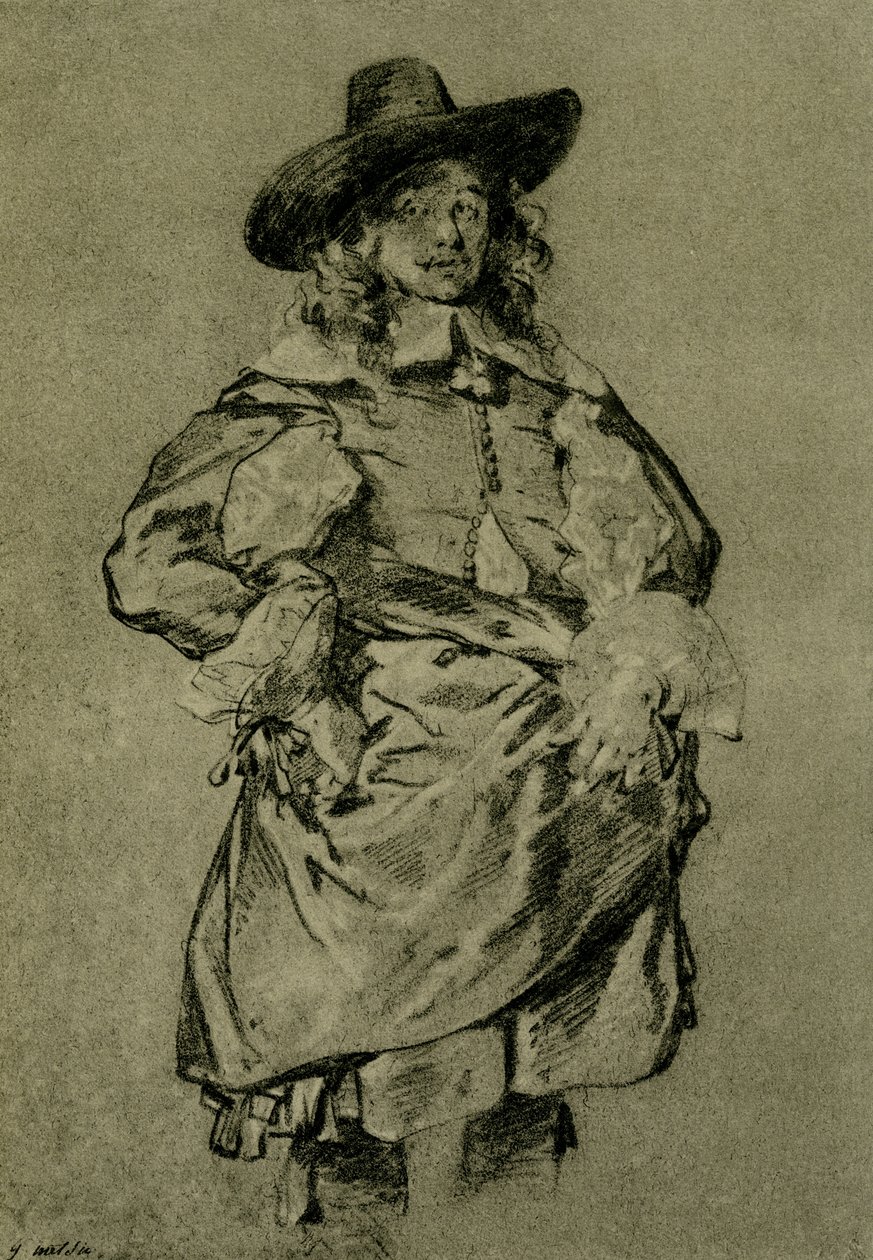 Portret młodego mężczyzny autorstwa Gabriel Metsu