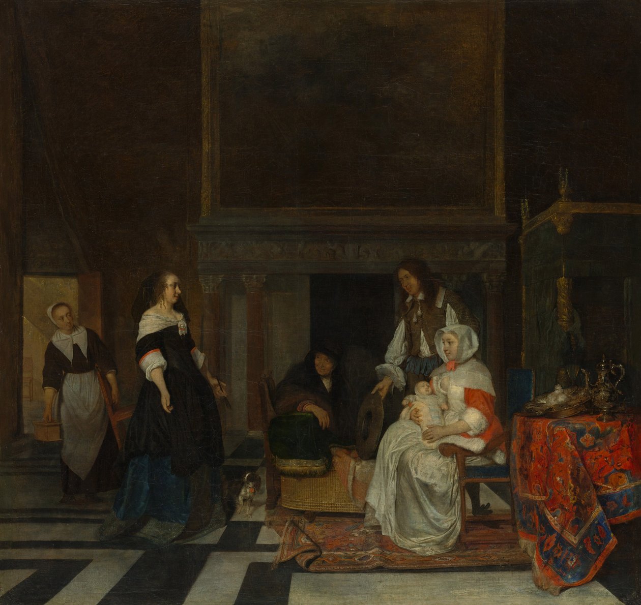 Wizyta w żłobku autorstwa Gabriel Metsu