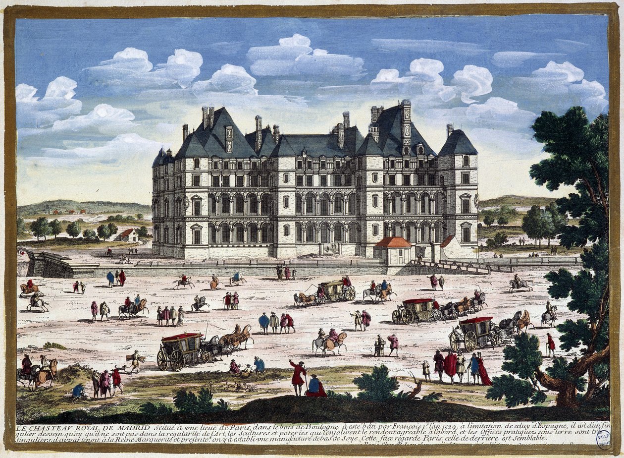 Chateau de Madrid w okolicach Paryża, autorstwa Perelle autorstwa Gabriel Perelle