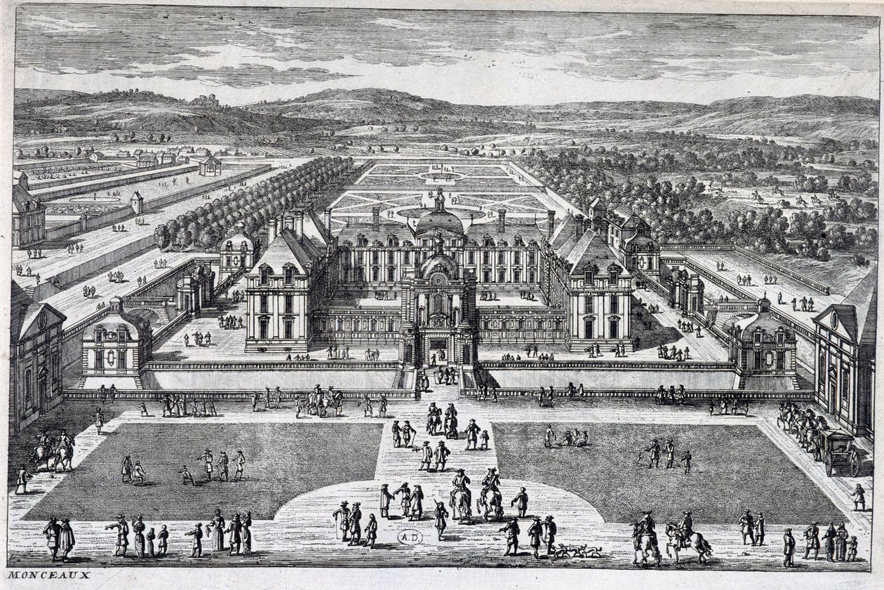 Parc Monceau: widok ogólny Perelle, koniec XVII wieku autorstwa Gabriel Perelle