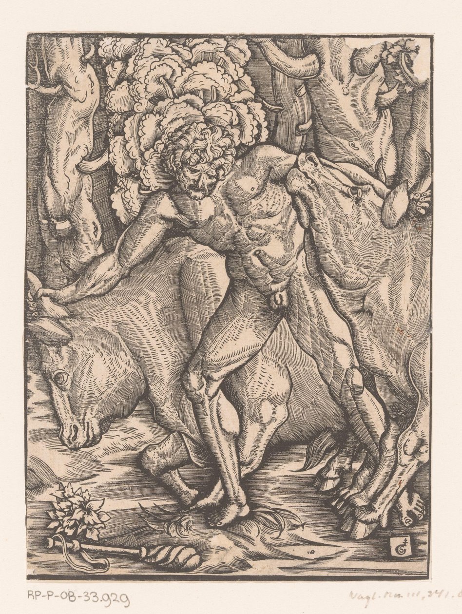 Herkules i bydło Gerion Prace Herkulesa (tytuł serii) autorstwa Gabriel Salmon