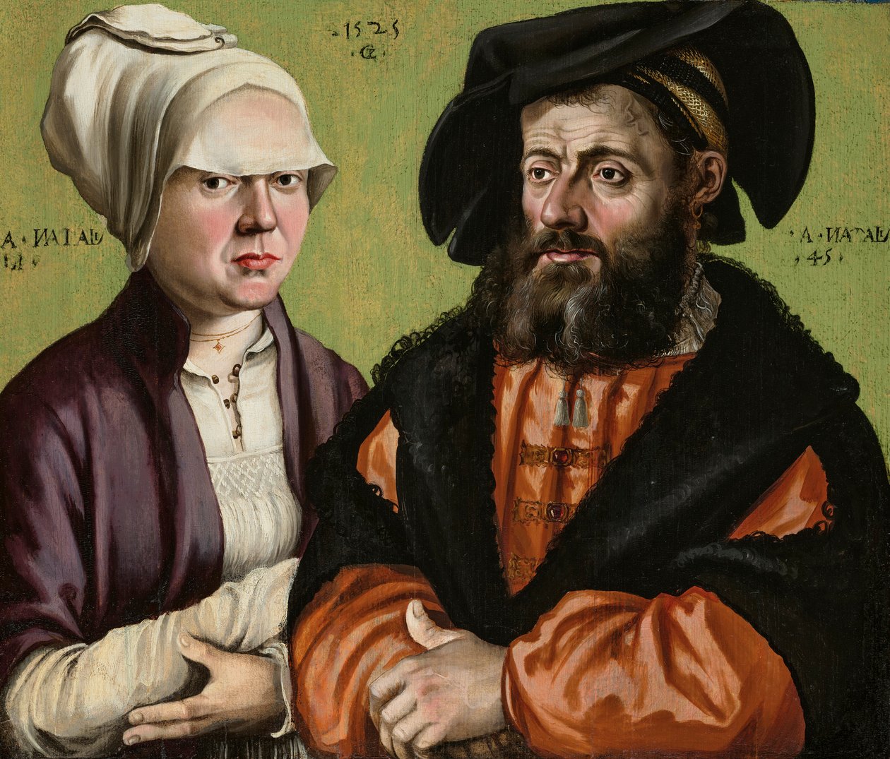Podwójny portret pary małżeńskiej, półdługi autorstwa Gabriel Zehender