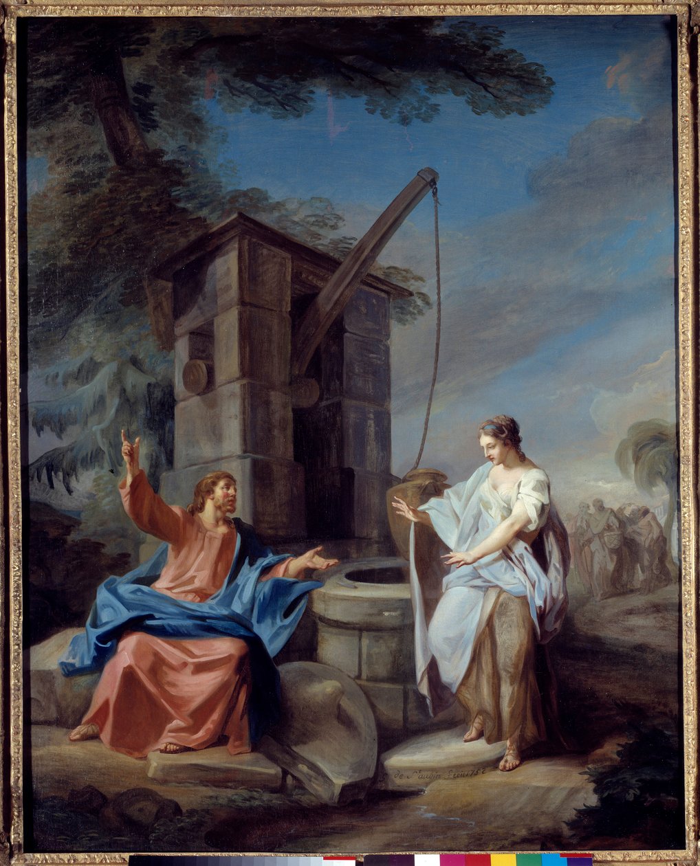 Chrystus i Samarytanin Obraz Gabriela de Saint Aubin (1724-1780) 1752 Nd. 1,35x1,06 m Rouen, Muzeum Sztuk Pięknych autorstwa Gabriel de Saint Aubin