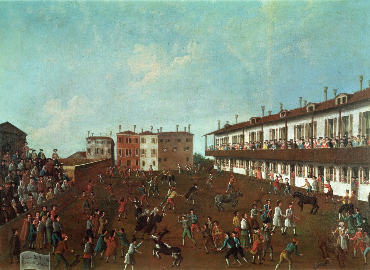 Wyścig byków w San Giobbe, Wenecja autorstwa Gabriele Bella