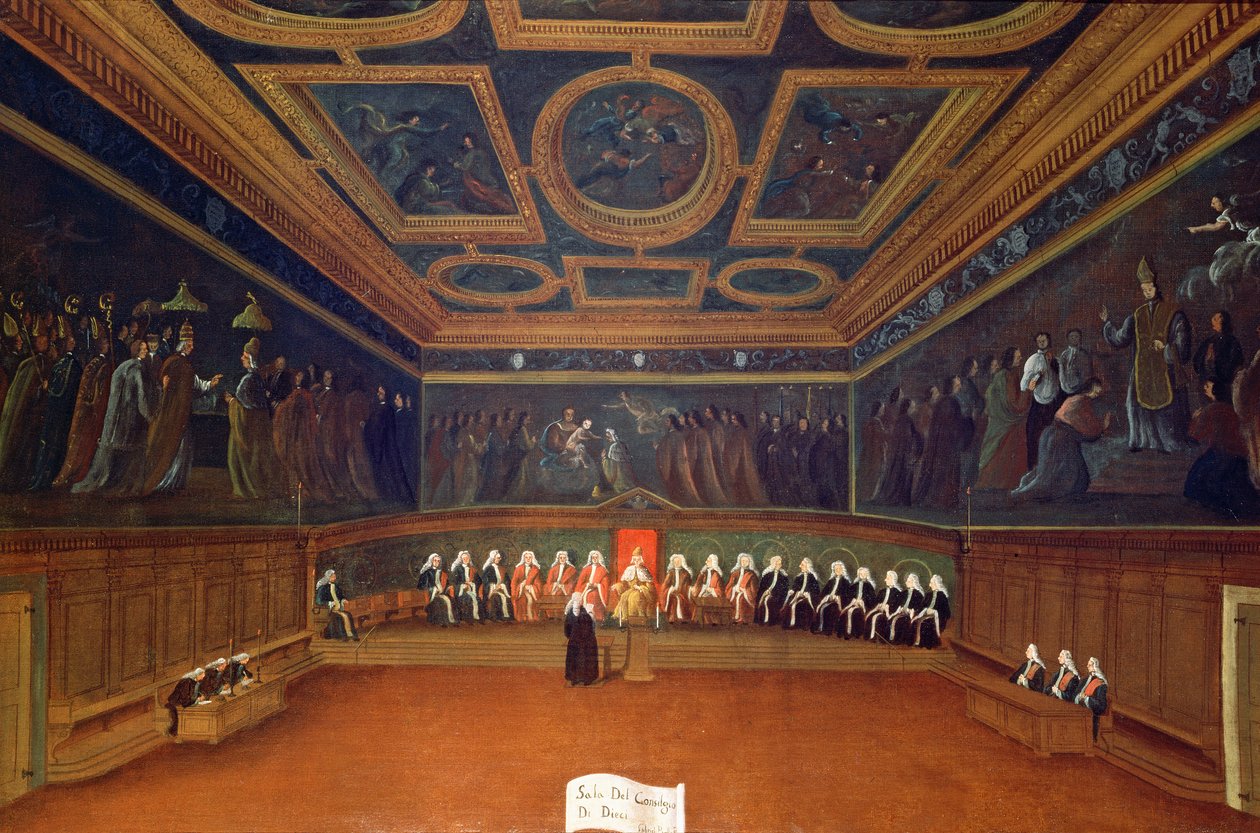 Sala Rady Dziesięciu, Pałac Dożów, Wenecja autorstwa Gabriele Bella