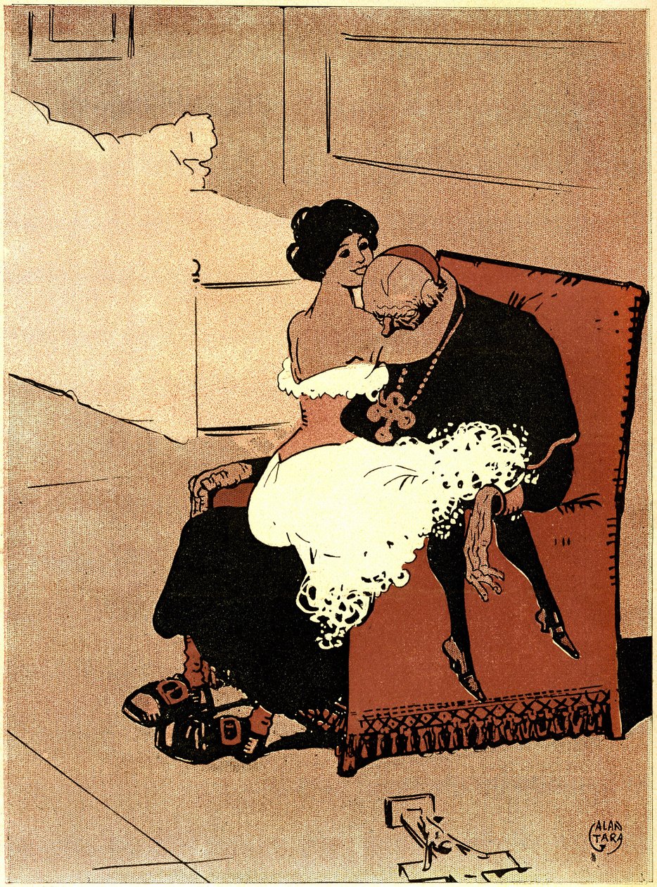 karykatura w specjalnym Watykanie „Talerz maślany” (nr 242 z 18 listopada autorstwa Gabriele (1865 1937) Galantara