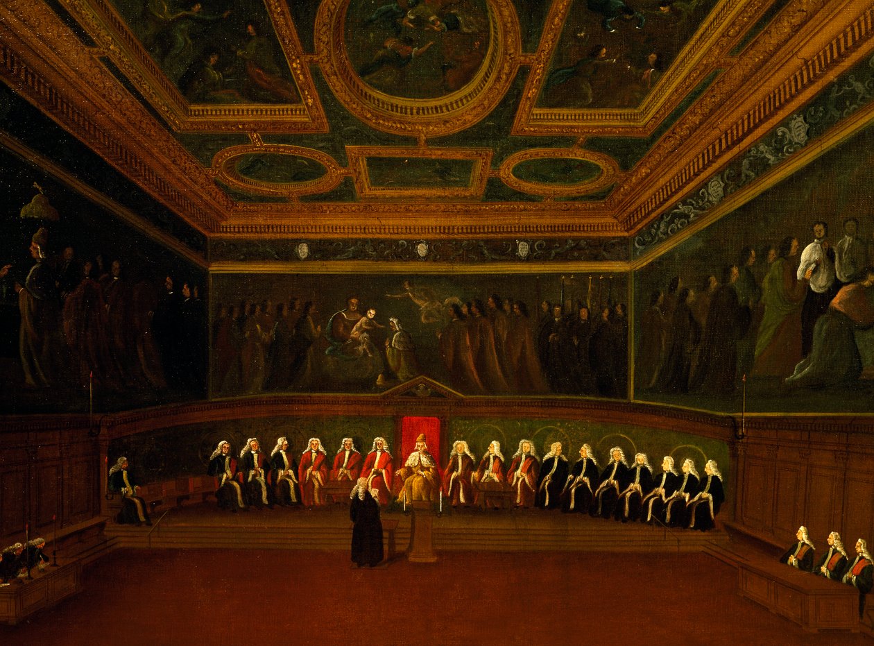Sala Dziesięciu Rady w Wenecji, Gabriel Bella (1730-1799), olej na płótnie, 94x147 cm, Włochy autorstwa Gabriele Bella