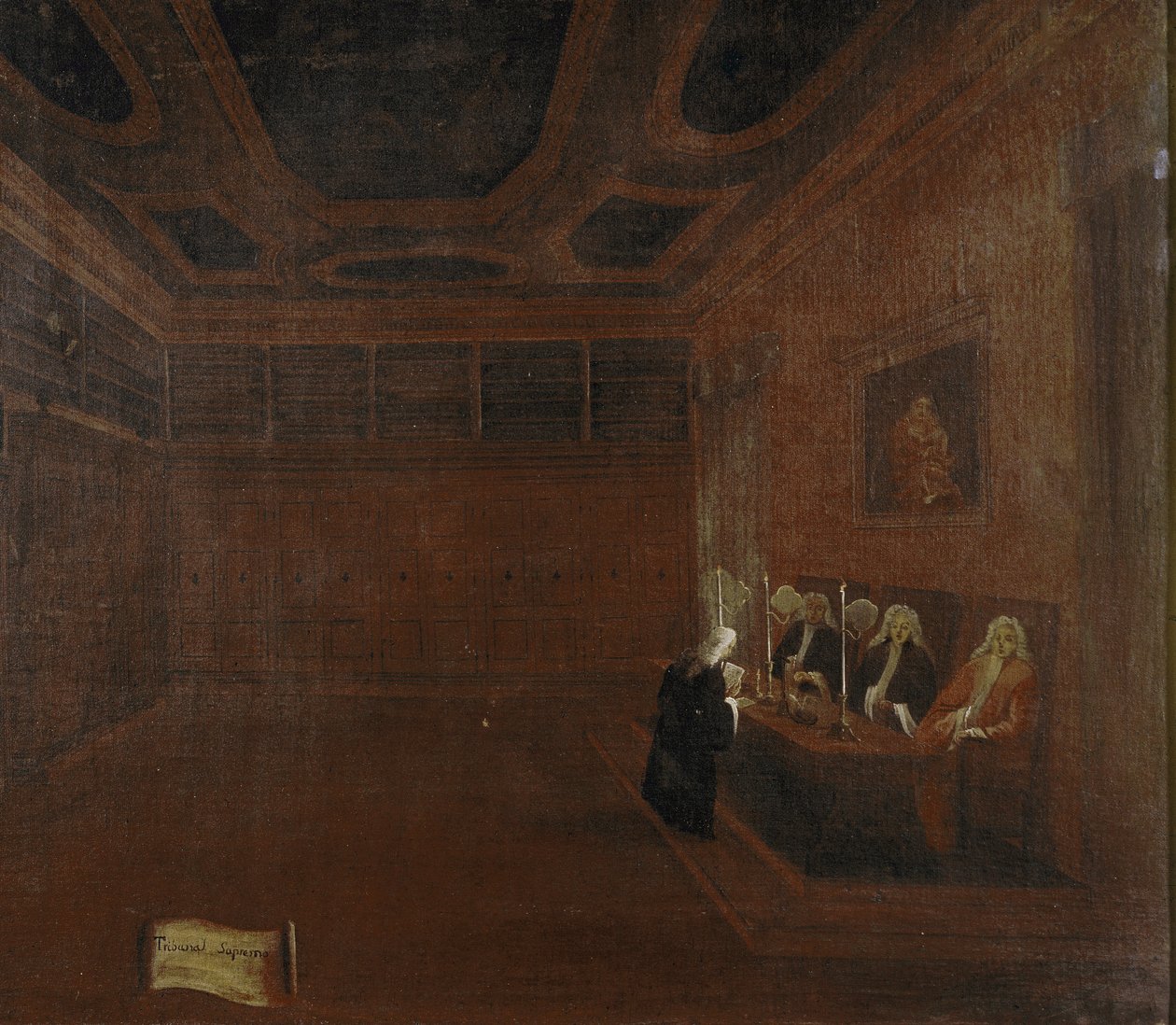 Sąd Najwyższy Czterdziestu lub Rada Czterdziestu, detal (Wenecja, Sąd Najwyższy Quarantii. Detal) - Obraz Gabriele Bella (ok. 1730-1799). Wenecja, Fundacja Querini Stampalia autorstwa Gabriele Bella