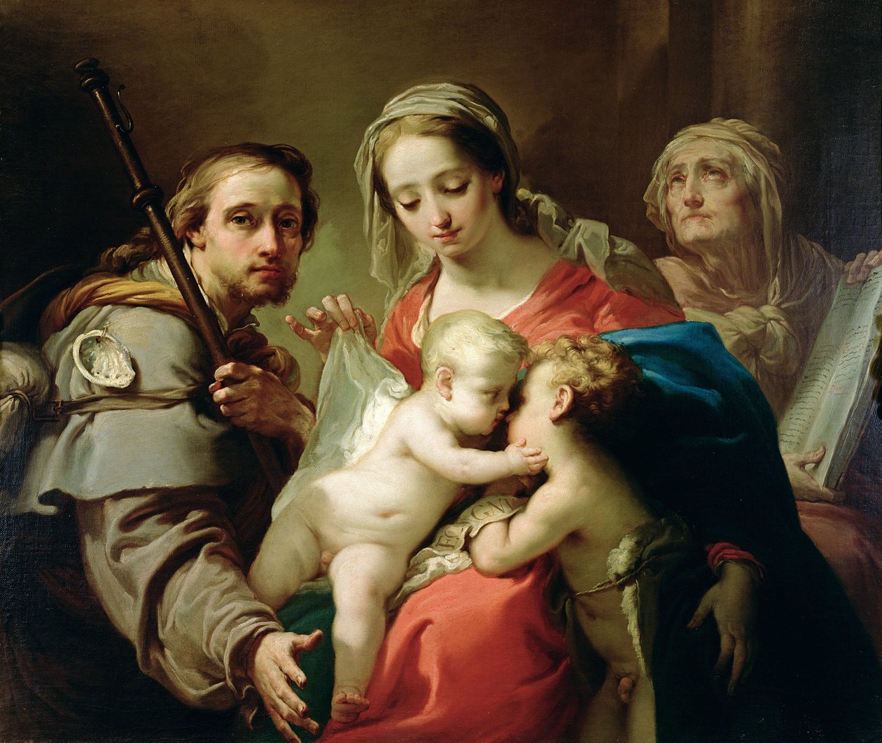 Madonna i Dzieciątko ze świętymi Janem, Anną i Rocco, ok. 1785 (szczegóły w 241258) autorstwa Gaetano Gandolfi