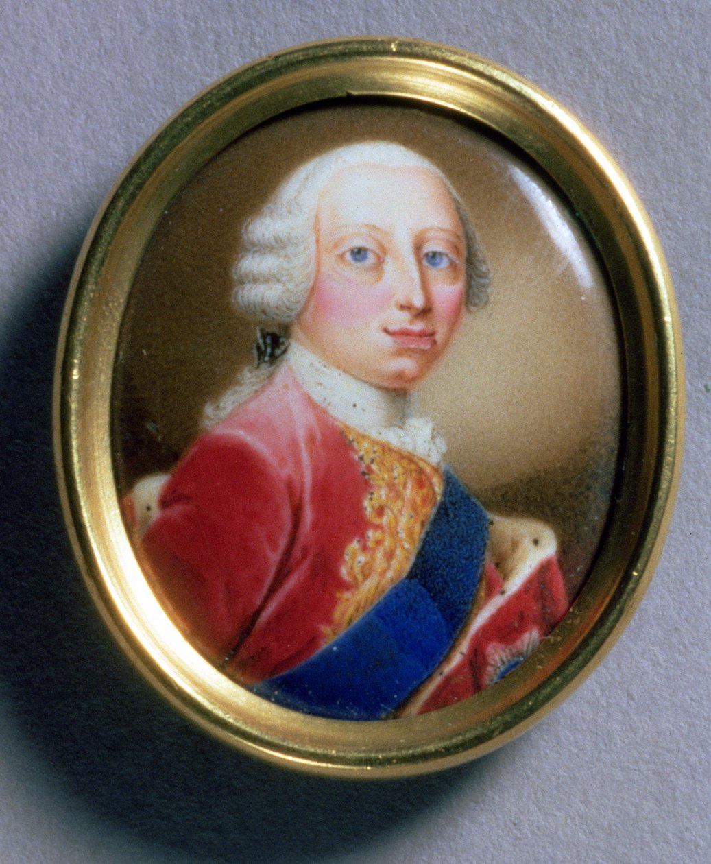 Miniatura portretowa Fryderyka Ludwika, księcia Walii, 1755 (wc na emalii na złocie) 88;Fryderyk Ludwik, książę Walii (1707-51); autorstwa Gaetano Manini