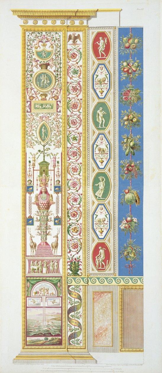 Tablica z loggii Rafaela w Watykanie, rytowana przez Ioanna Ottavianiego, ok. 1770 (grawerowana płyta miedziana) autorstwa Gaetano Savorelli