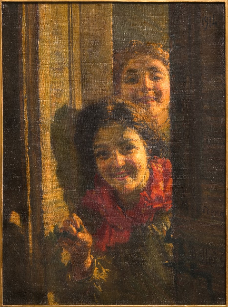 Dziewczyny przy drzwiach autorstwa Gaetano Bellei