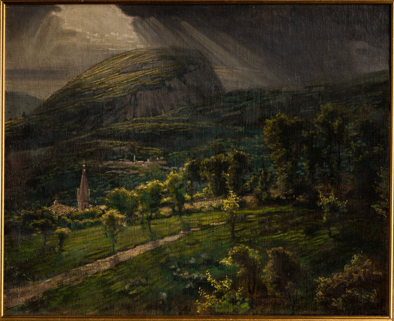 Pietra di Bismantova (olej na płótnie) autorstwa Gaetano Bellei