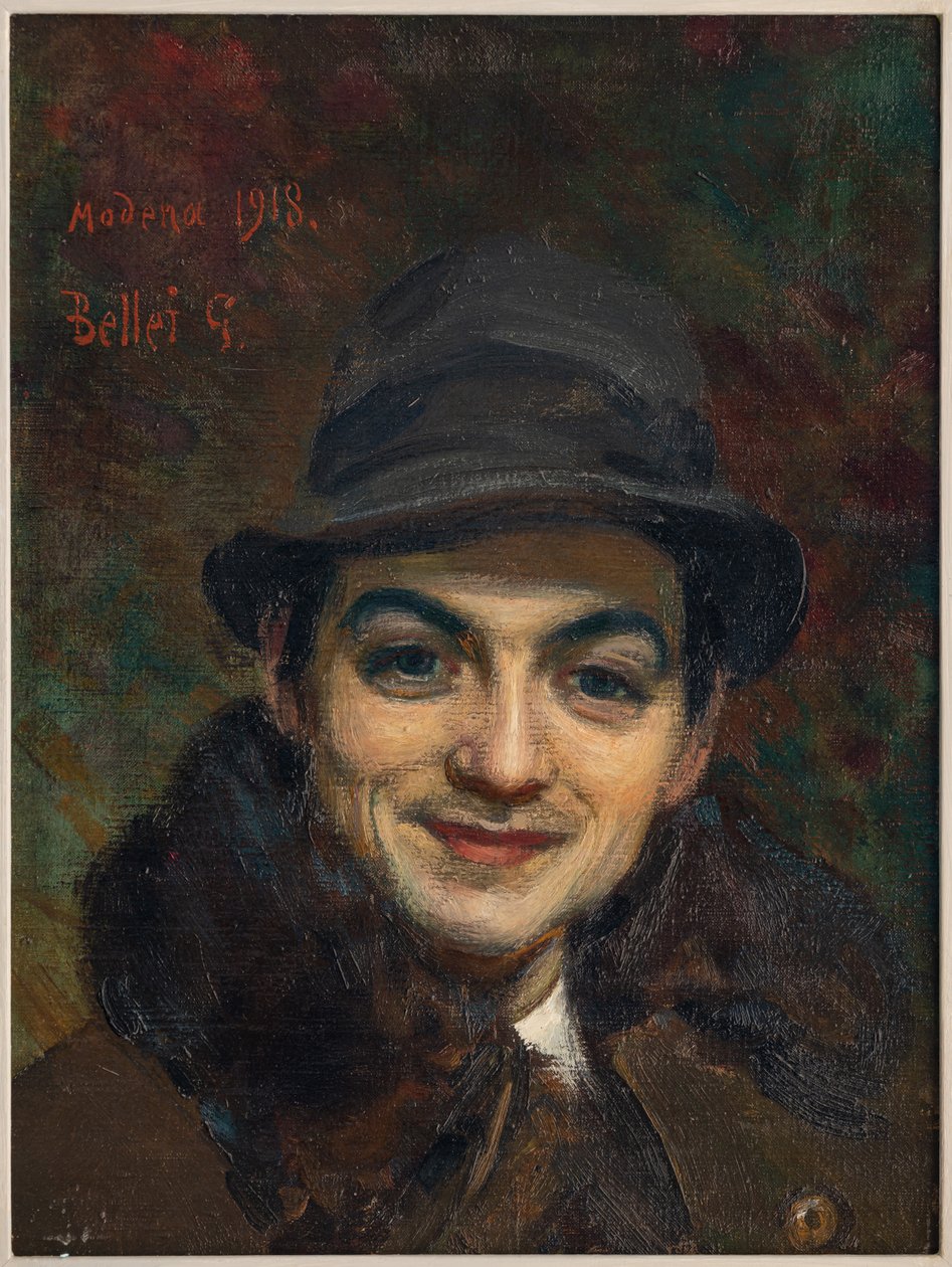 Portret rzeźbiarza Zelindo Bonaciniego (olej na płótnie) autorstwa Gaetano Bellei