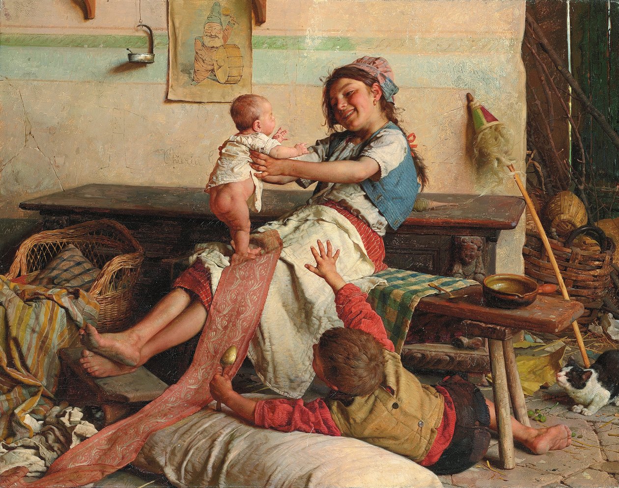 Braterska miłość; Braterska miłość, ok. 1900 autorstwa Gaetano Chierici